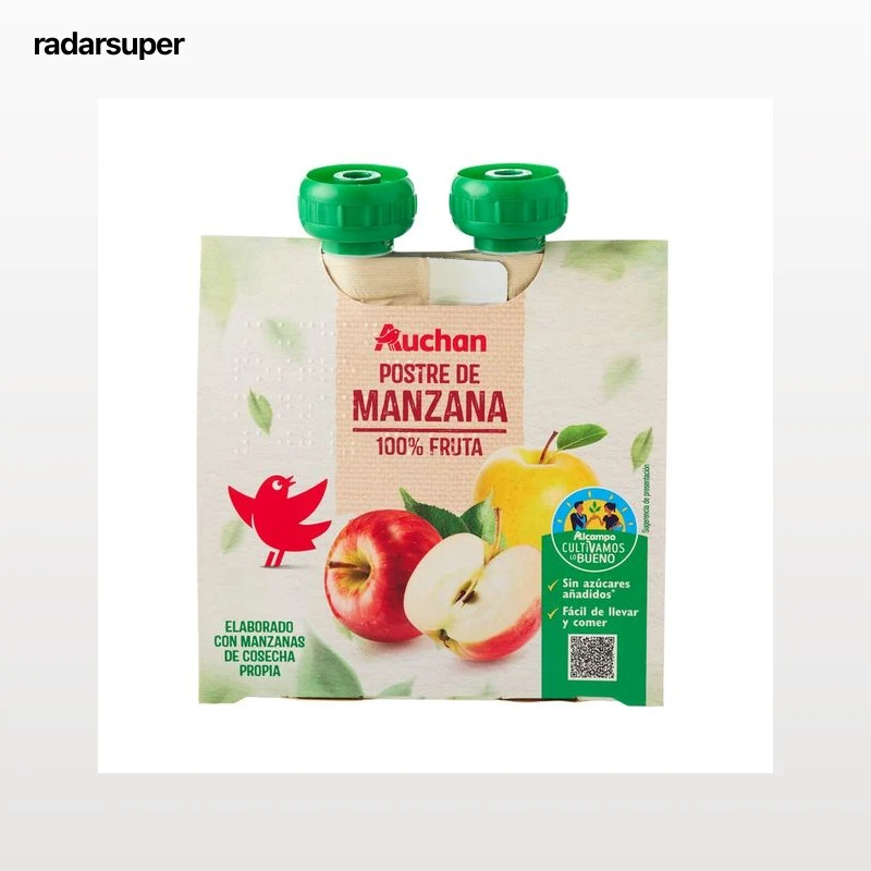 ALCAMPO CULTIVAMOS LO BUENO Pouch de manzana pack 2 uds. x 100 g.