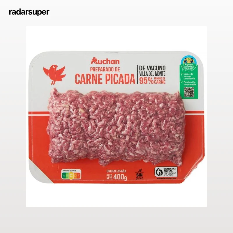 ALCAMPO CULTIVAMOS LO BUENO Preparado de carne picada de vacuno Villa del Monte  400 g.