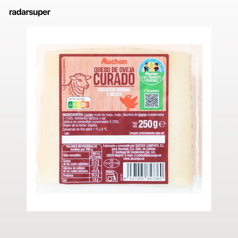 ALCAMPO CULTIVAMOS LO BUENO  Queso de oveja curado  250 g.