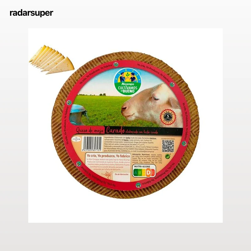 ALCAMPO CULTIVAMOS LO BUENO Queso de Oveja Curado Leche Cruda - Tapeo 3 a 5 mm