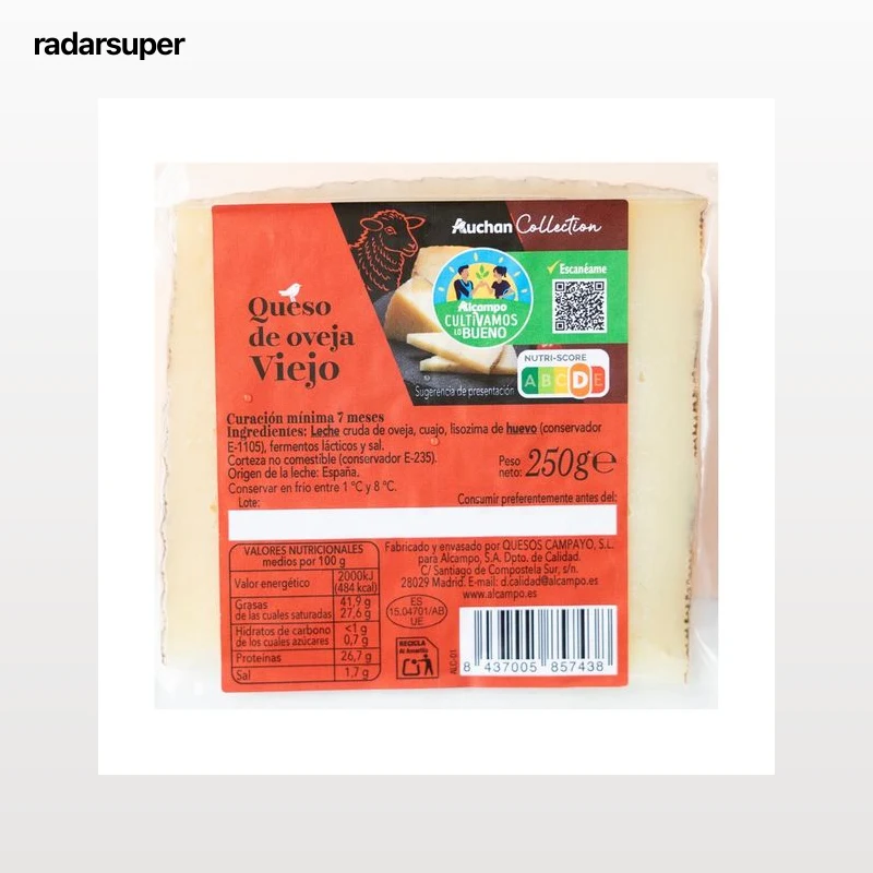 ALCAMPO CULTIVAMOS LO BUENO  Queso de oveja viejo  250 g.