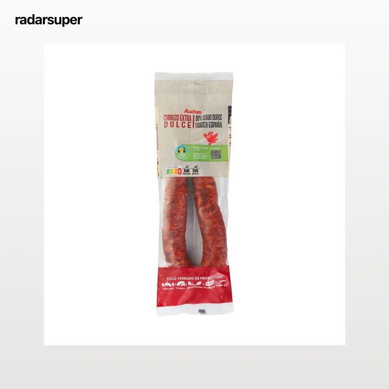 ALCAMPO CULTIVAMOS LO BUENO  Sarta de chorizo dulce de categoría extra (50% raza Duroc)  280 g.
