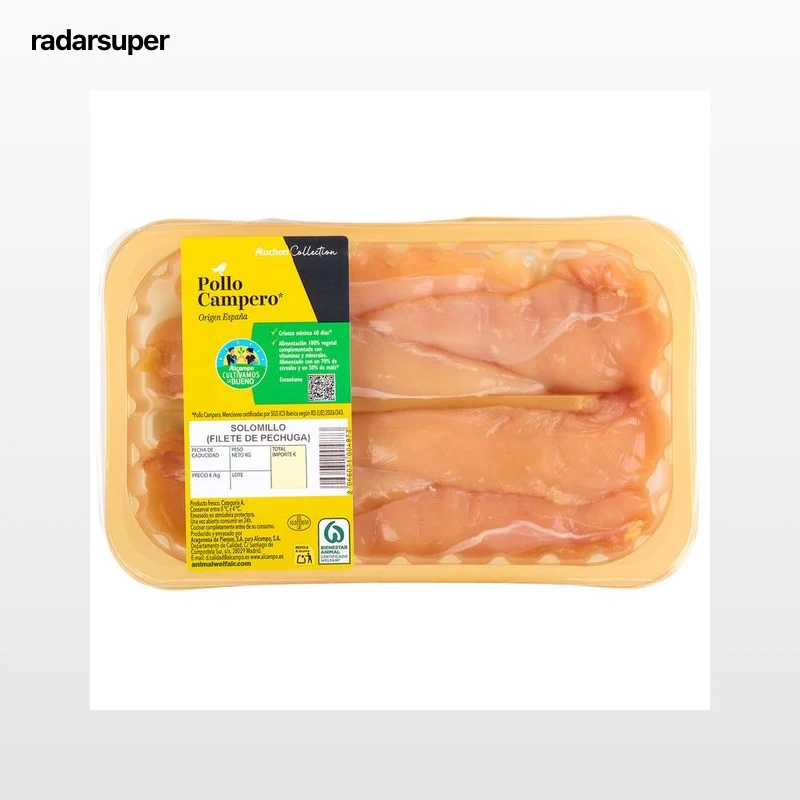 ALCAMPO CULTIVAMOS LO BUENO Solomillos de pollo campero, bandeja.