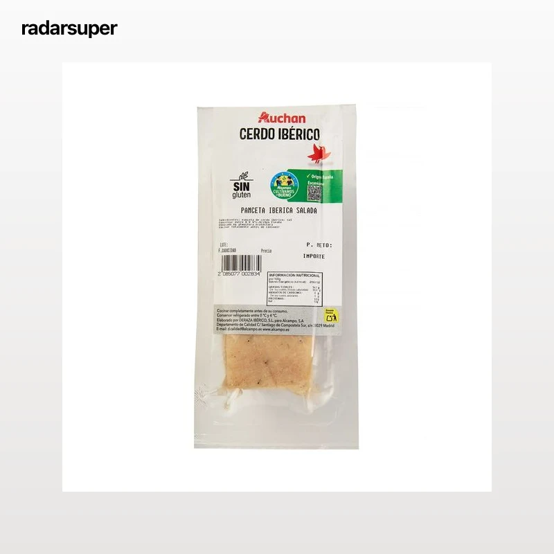 ALCAMPO CULTIVAMOS LO BUENO Taco de panceta de cerdo ibérico salada.