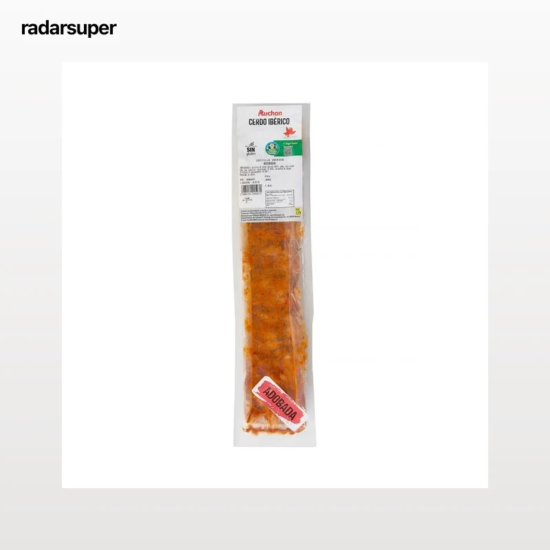ALCAMPO CULTIVAMOS LO BUENO Tira de costillar de cerdo Ibérico adobada.