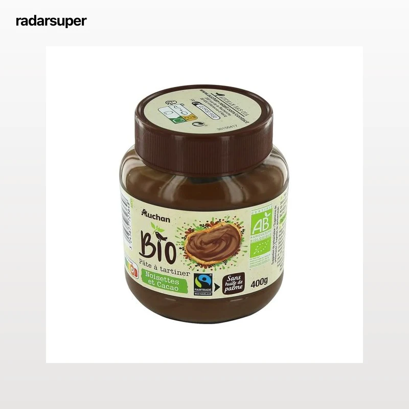 ALCAMPO ECOLÓGICO Crema de cacao y avellanas ecológica, sin aceite de palma 400 g.
