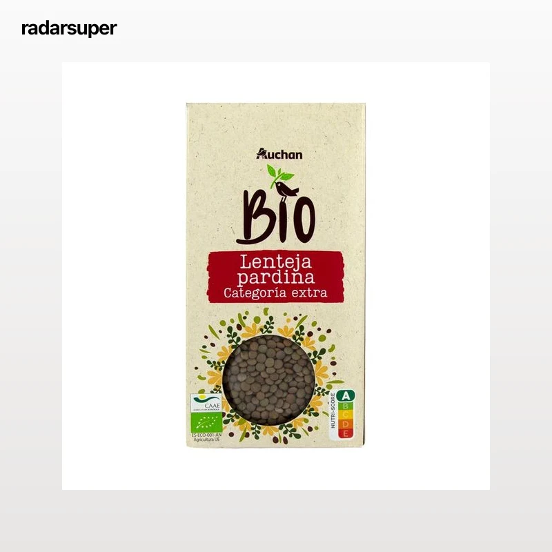 ALCAMPO ECOLÓGICO Lentejas Pardina de categoría extra 500 g.