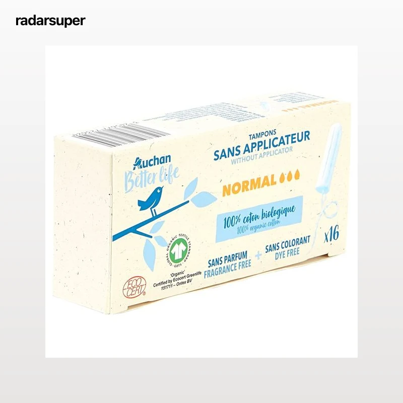 ALCAMPO ECOLÓGICO Tampones sin aplicador regular 16 uds.