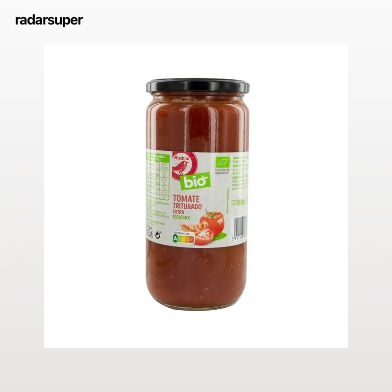 ALCAMPO ECOLÓGICO Tomate triturado al natural ecológico ALCAMPO ECOLÓGICO tarro de 660 g.