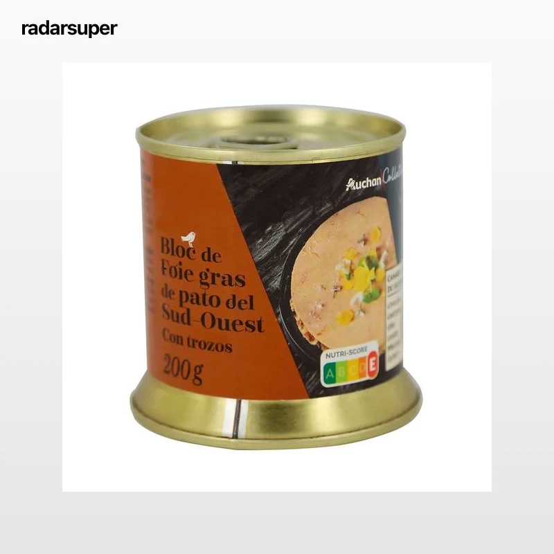 ALCAMPO GOURMET Bloc de foie-gras de pato con trozos e IGP ALCAMPO GOURMET 200 g.
