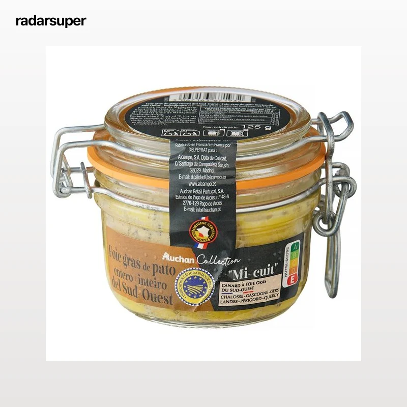 ALCAMPO GOURMET Foie gras de pato (origen Francia) entero ALCAMPO GOURMET 125 g.