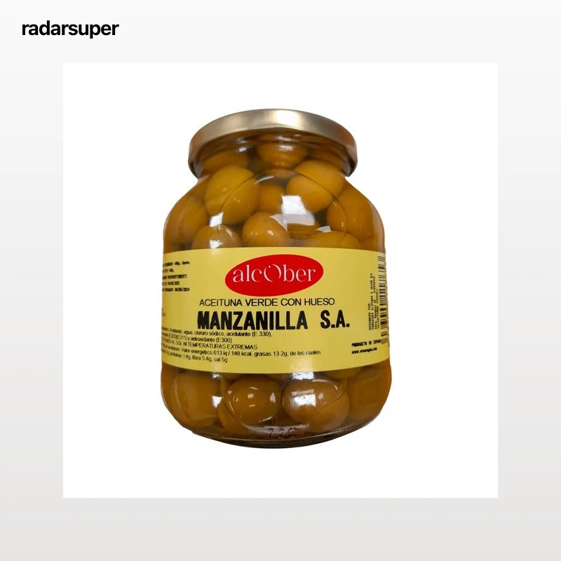 ALCOBER Aceituna manzanilla sabor a anchoa 400 g.