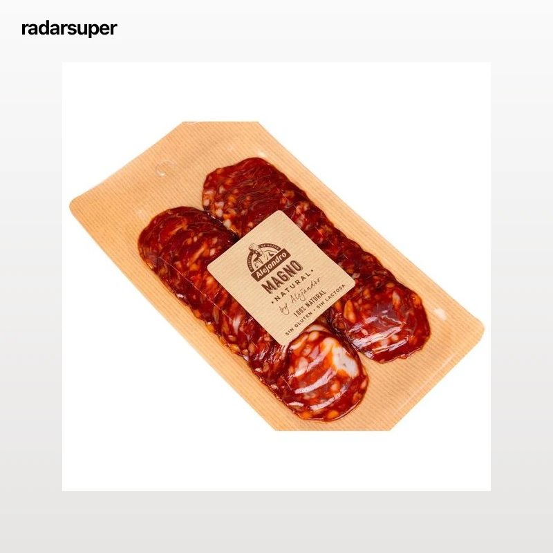 ALEJANDRO Chorizo magno elaborado con ingredientes 100% naturales, sin gluten y cortado en lonchas ALEJANDRO 100 g.