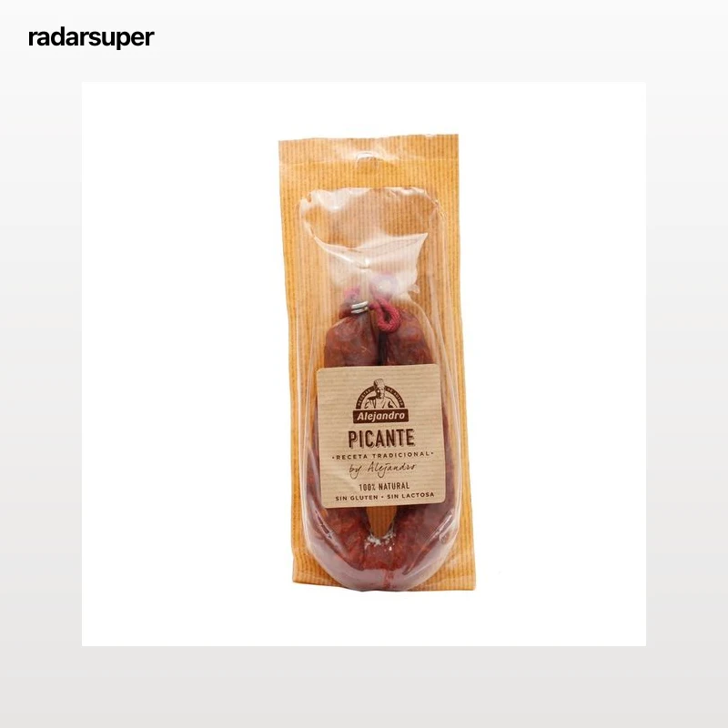 ALEJANDRO Sarta de chorizo picante elaborado sin gluten y con ingredientes 100% naturales ALEJANDRO 200 g.
