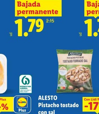 ALESTO Pistacho tostado con sal