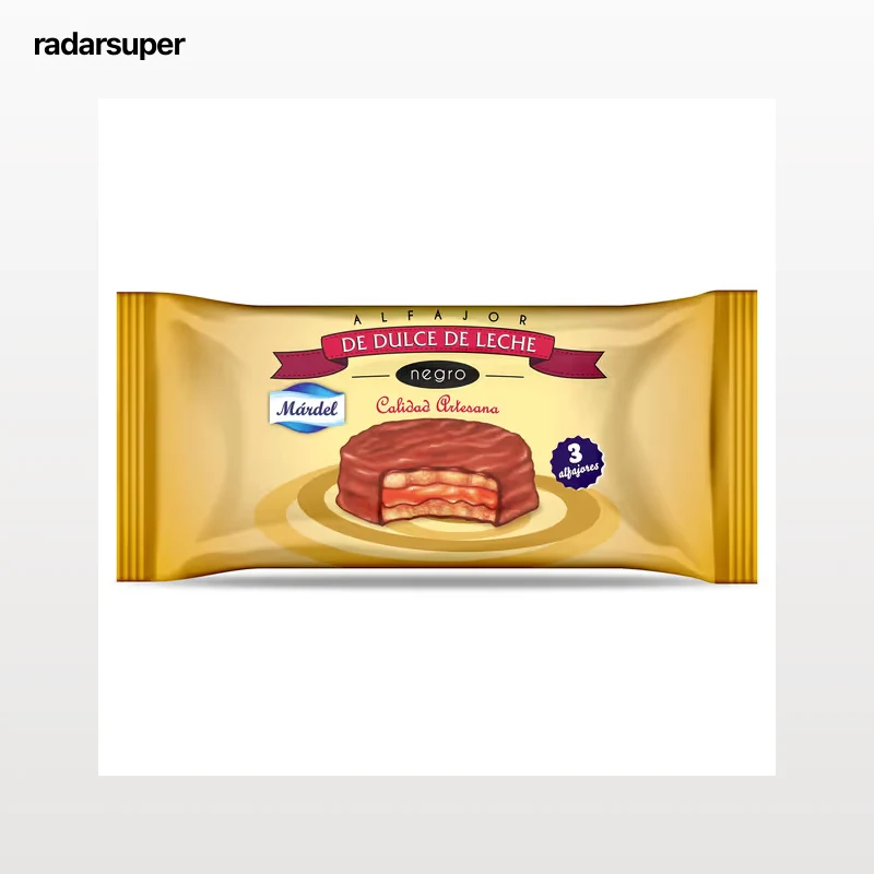Alfajor con chocolate negro Mardel 150 g