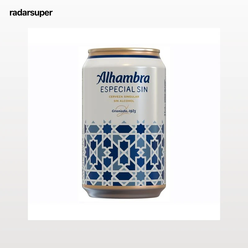 ALHAMBRA Cerveza sin alcohol lata de 33 centilitros