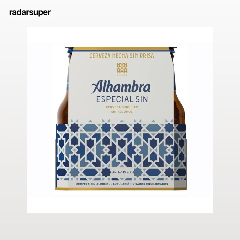 ALHAMBRA SIN LAGER SINGULAR Cerveza sin alcohol pack de 6 uds x 25 cl.