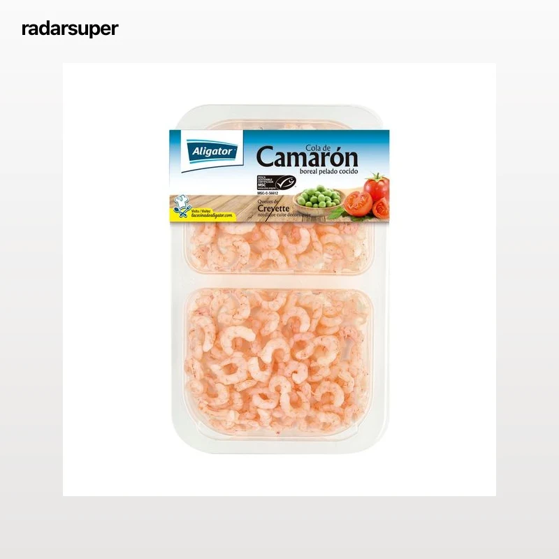 ALIGATOR Colas de camarón MSC boeal, cocidas, peladas y ultracongelados 2 x 100 g.