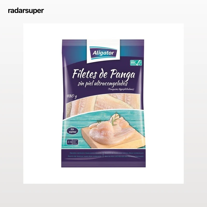 ALIGATOR Filetes de panga ultracongelados, sin piel y sin espinas ALIGATOR 480 g,