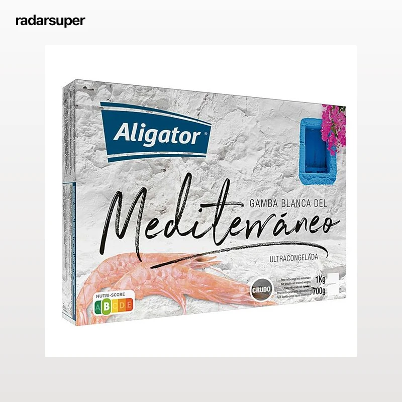 ALIGATOR Gamba blanca cruda entera 1 kg.