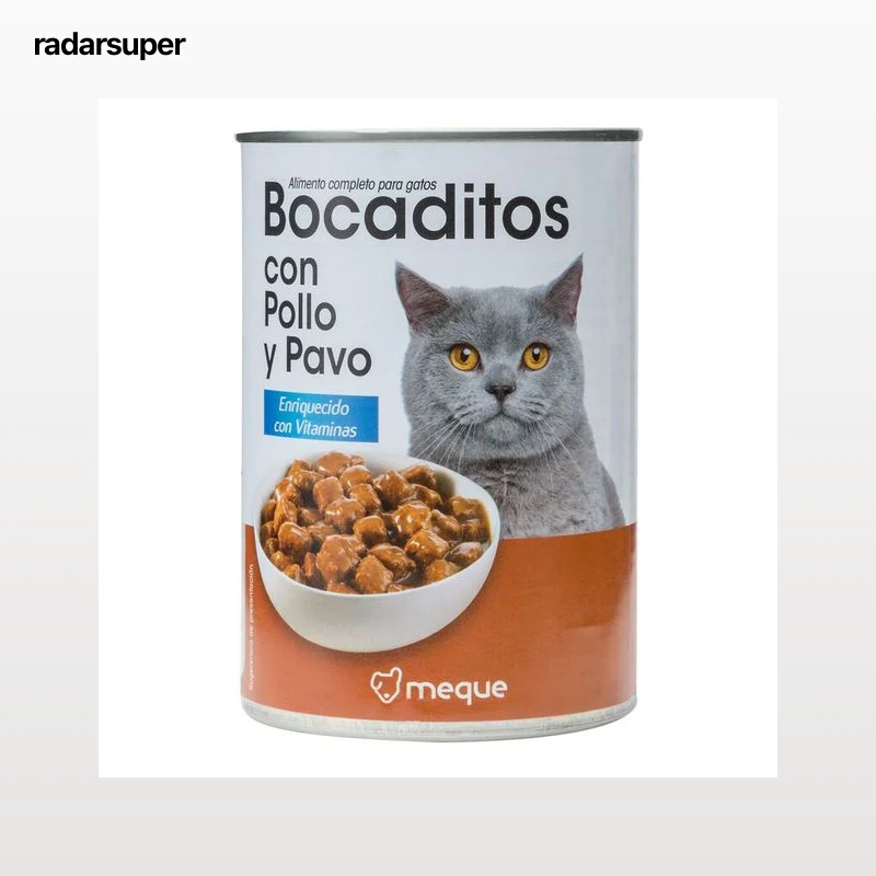 Alimento completo para gatos con pollo y pavo Meque 400g