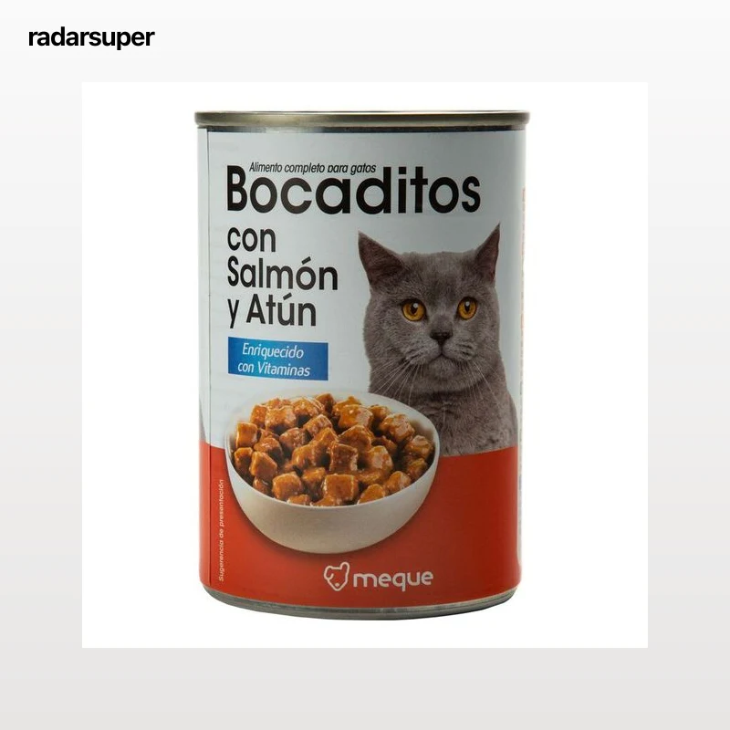 Alimento completo para gatos con salmón y atún Meque 400g