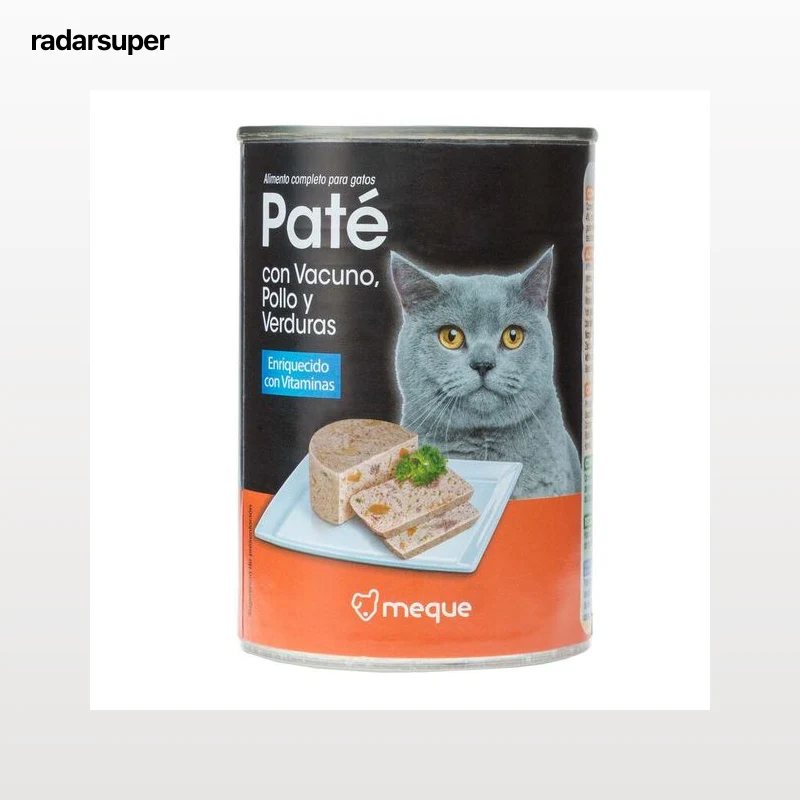 Alimento completo para gatos con vacuno, pollo y verduras Meque 400g