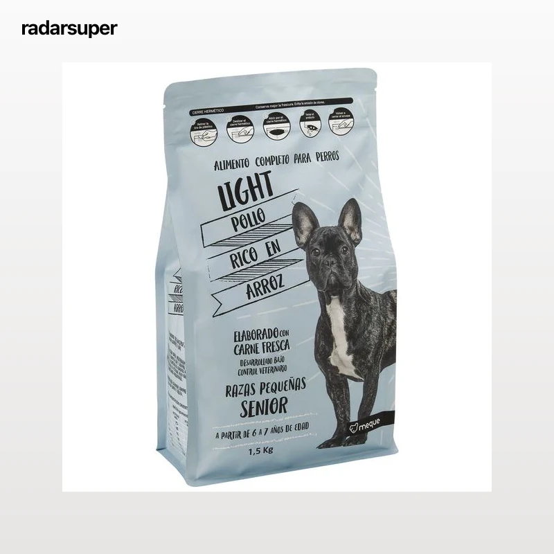 Alimento completo para perros light Meque senior pollo arroz 1,5kg