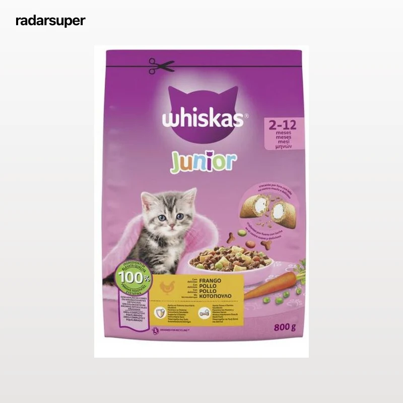 Alimento para gato junior con pollo Whiskas 800 g