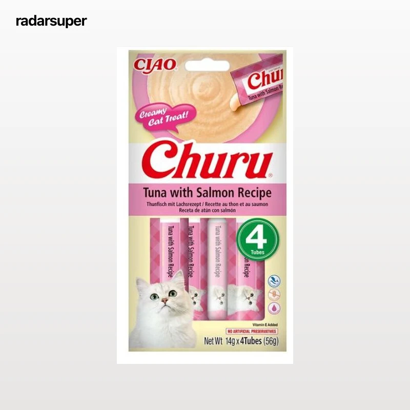 Alimento para gato snack Churu 4ud atun-salmón