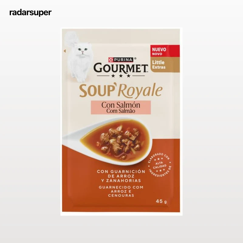 Alimento de gato soup royale gourmet Purina 45g salmón