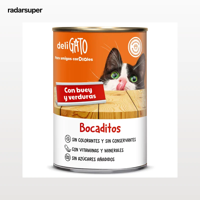 Alimento para gatos bocaditos con buey y verduras Dia Deligato 400 g