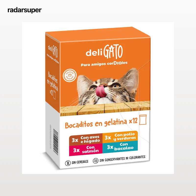Alimento para gatos bocaditos en gelatina Dia Deligato pack 12 x 100 g