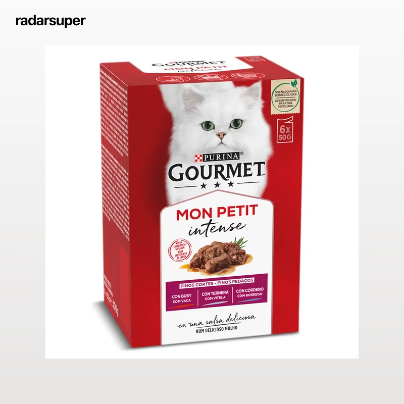 Alimento para gatos con buey, ternera y cordero Gourmet 6 x 50 g
