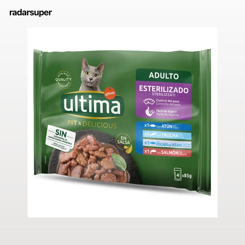 Alimento para gatos esterilizados con pescado Ultima 340 g