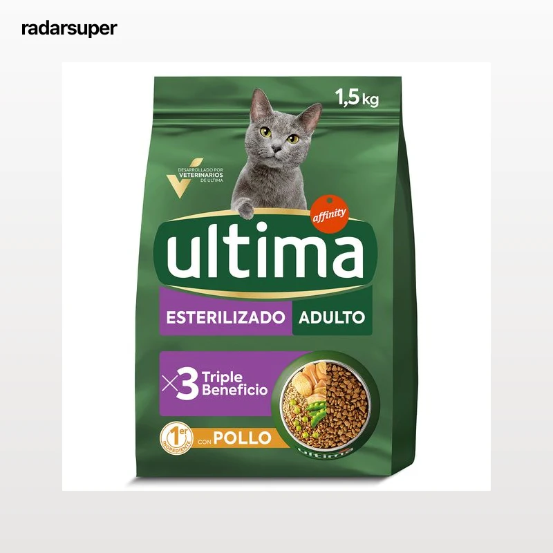 Alimento para gatos esterilizados con pollo Ultima 1.5 Kg