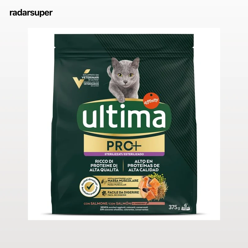 Alimento para gatos esterilizados con salmón Ultima Pro+ 375 g