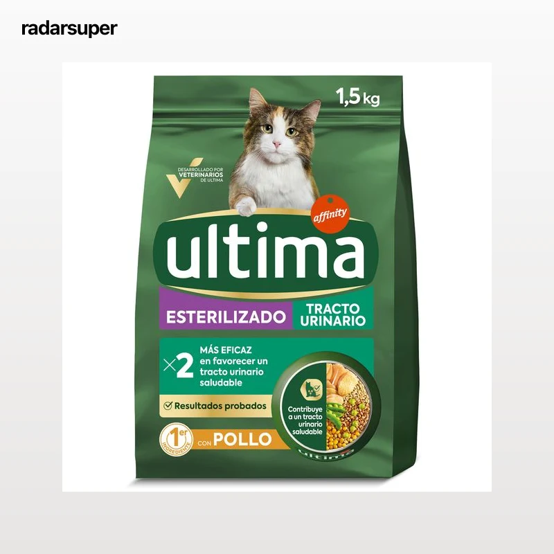 Alimento para gatos esterilizados y tracto urinario con pollo Ultima 1.5 Kg