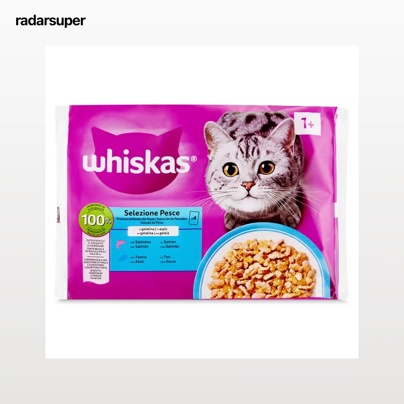 Alimento para gatos en salsa con pescado Whiskas 4 x 85 g