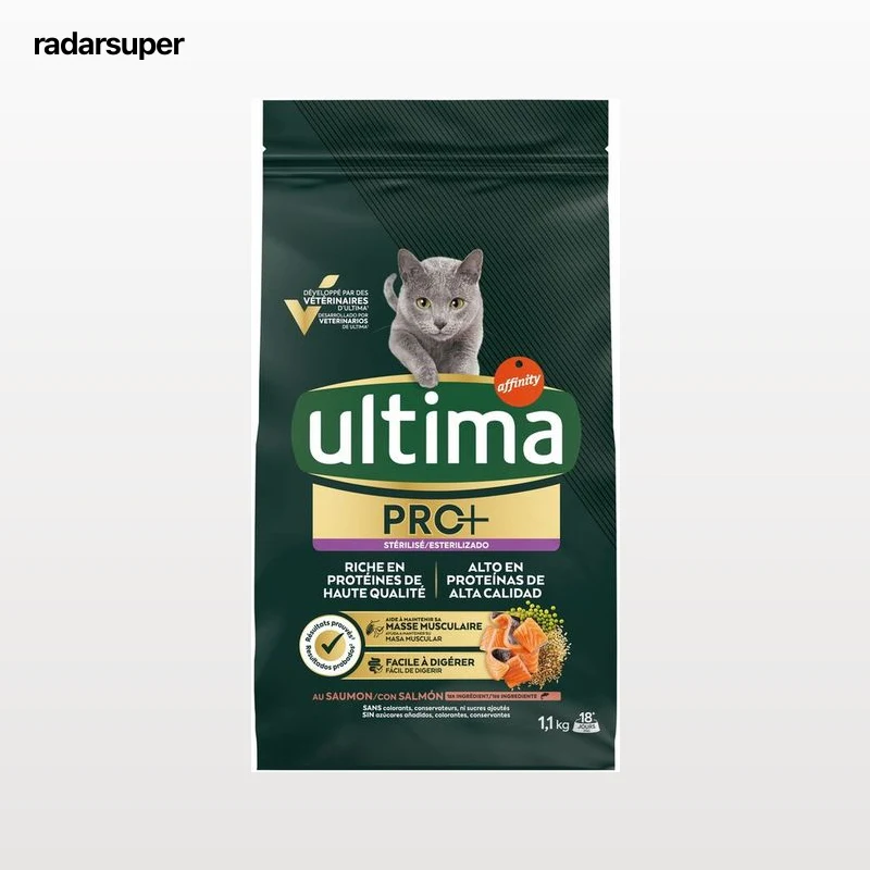 Alimento para gatos Ultima PRO+ esterilizado salmón 1,1Kg