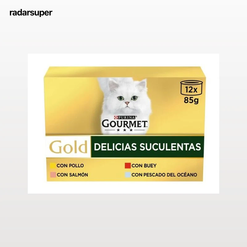 Alimento húmedo para gato gourmet Gold pack 12 deliciosas suculentas