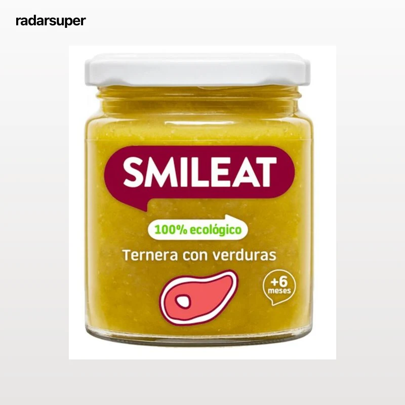 Alimento infantil ecológico de ternera con verduras Smileat 230 g