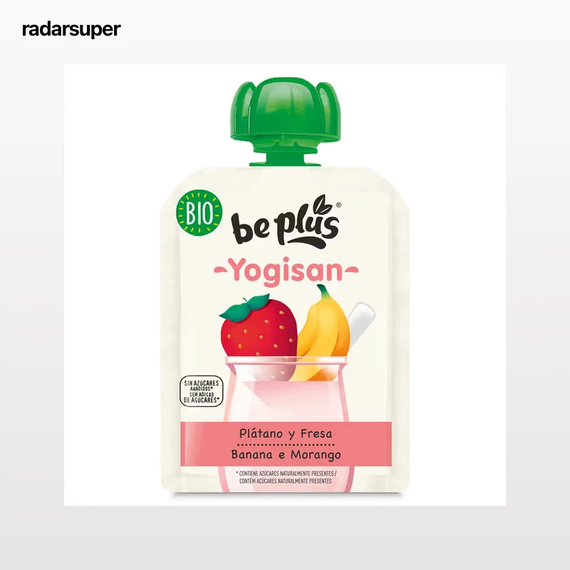 Alimento infantil de fresa y plátano bio Be plus 90 g