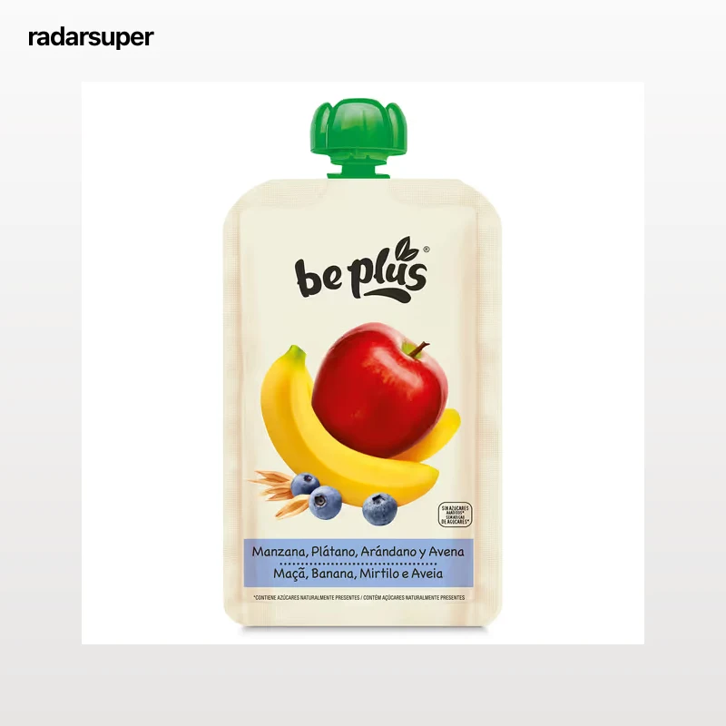 Alimento infantil de manzana, plátano, arándano y avena Be plus 120 g