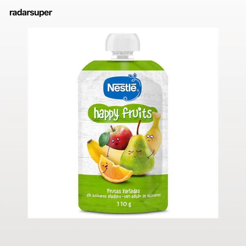 Alimento infantil con puré de 4 frutas happy fruits Nestlé 110 g