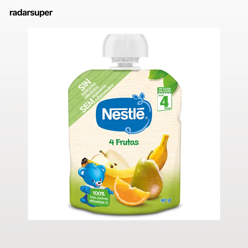 Alimento infantil con puré de pera, manzana, naranja y plátano Nestlé 90 g