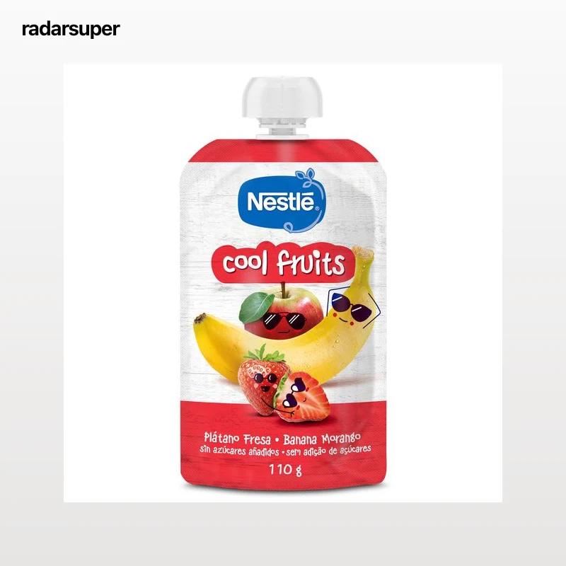 Alimento infantil con puré de plátano y fresa cool fruits Nestlé 110 g