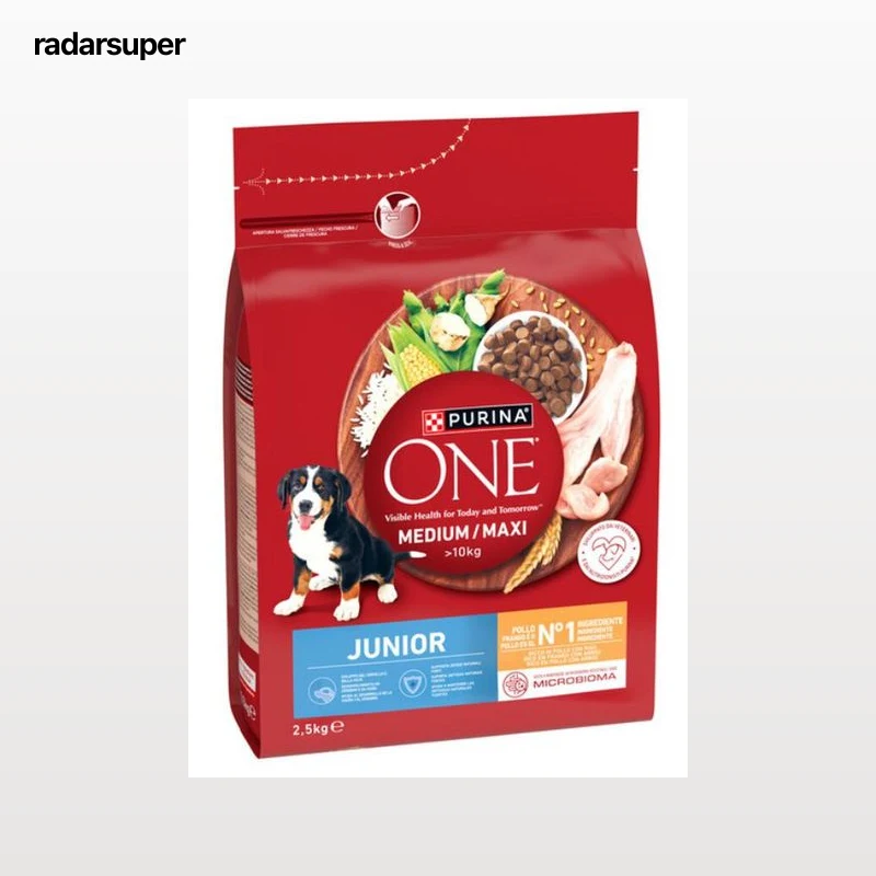 Alimento de perro PURINA ONE® MEDIUM/MAXI >10kg Junior Pollo y Arroz 2,5kg