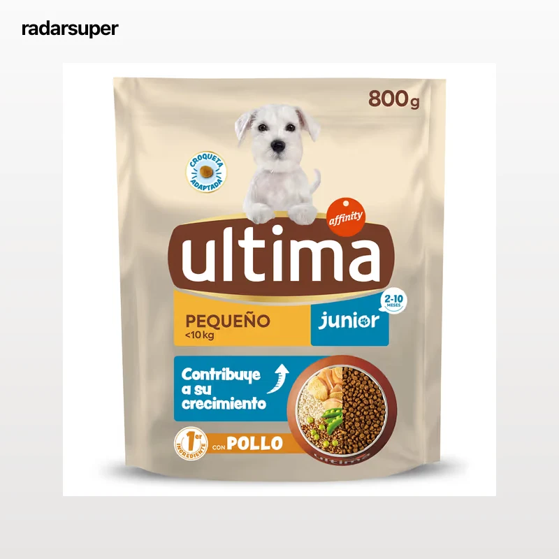 Alimento para perros mini junior con pollo Ultima 800 g